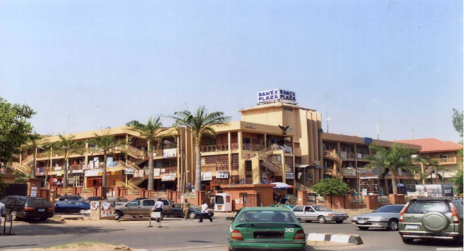 Exterior of Banex Plaza Wuse 2, Abuja - The hub for computer accessories.