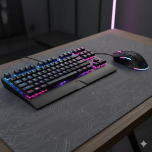 Mechanical gaming keyboard and precision gaming mouse